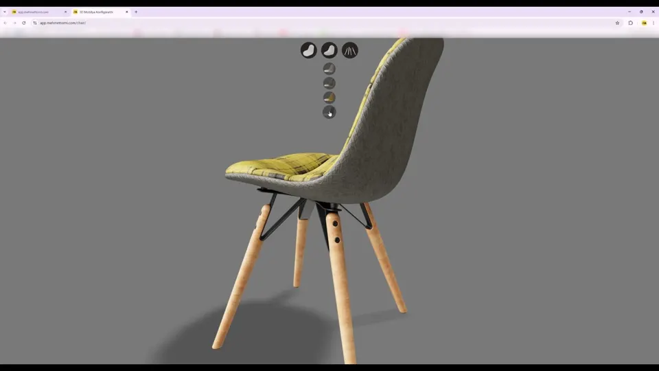 3D mobilya konfigüratörü – 3D çalışma