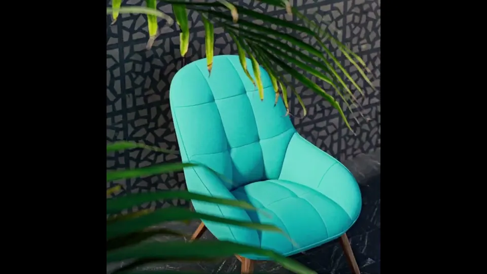 Mobilya görselleştirme – procedural kumaş – 3D çalışma