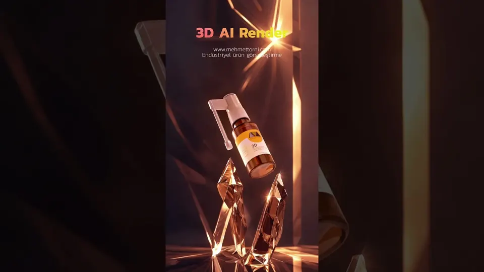 Vitamin spreyi – 3D AI render – 3D çalışma